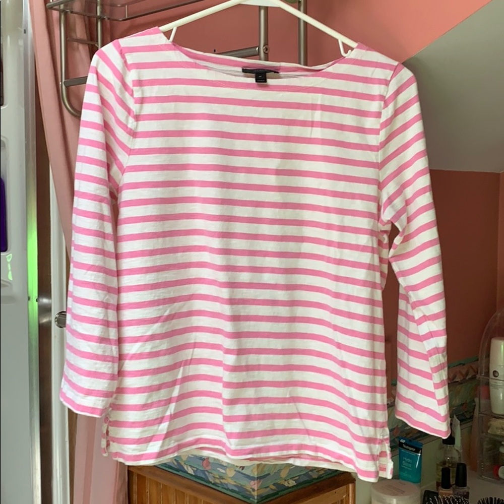 JCrew three-quarter long stripe t-shirt